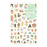 Midori Yuru Log Stickers - Animal