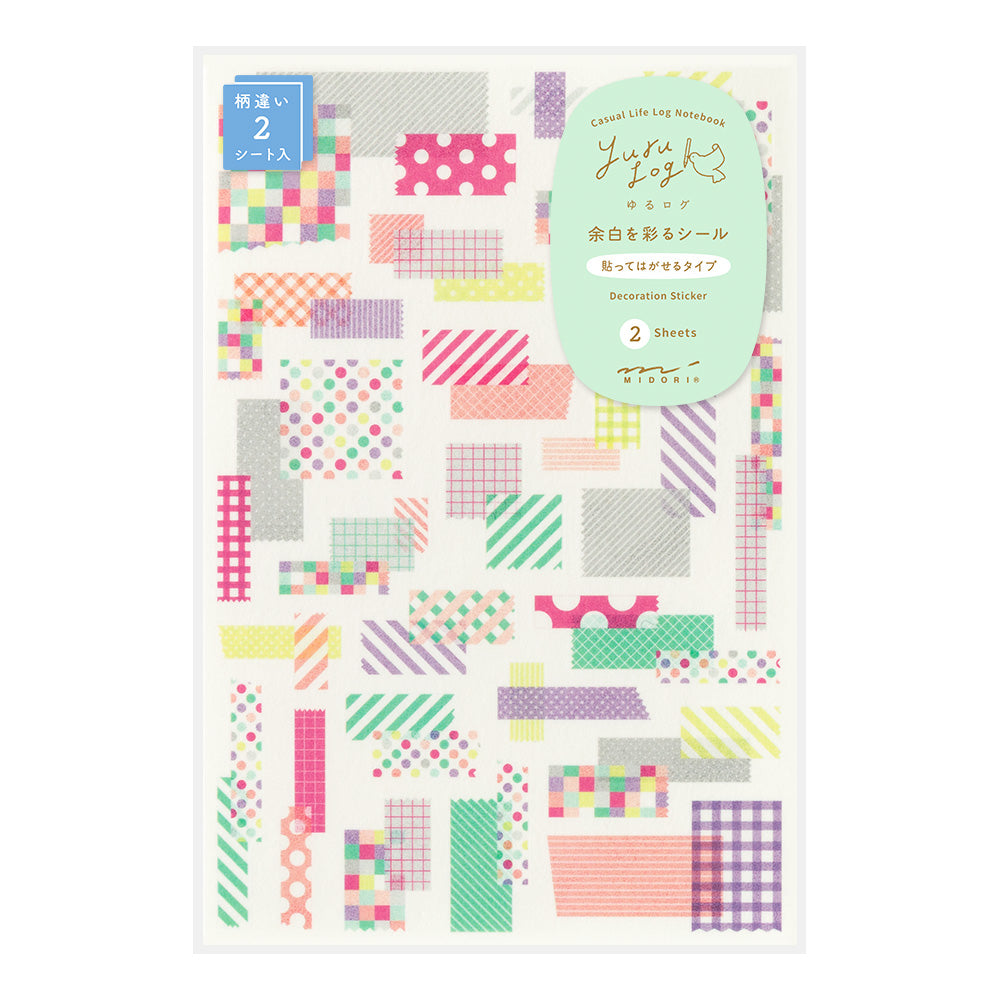 Midori Yuru Log Stickers - Collage Tape