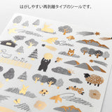 Midori Yuru Log Decoration Sticker 1 Sheet Camouflage Forest