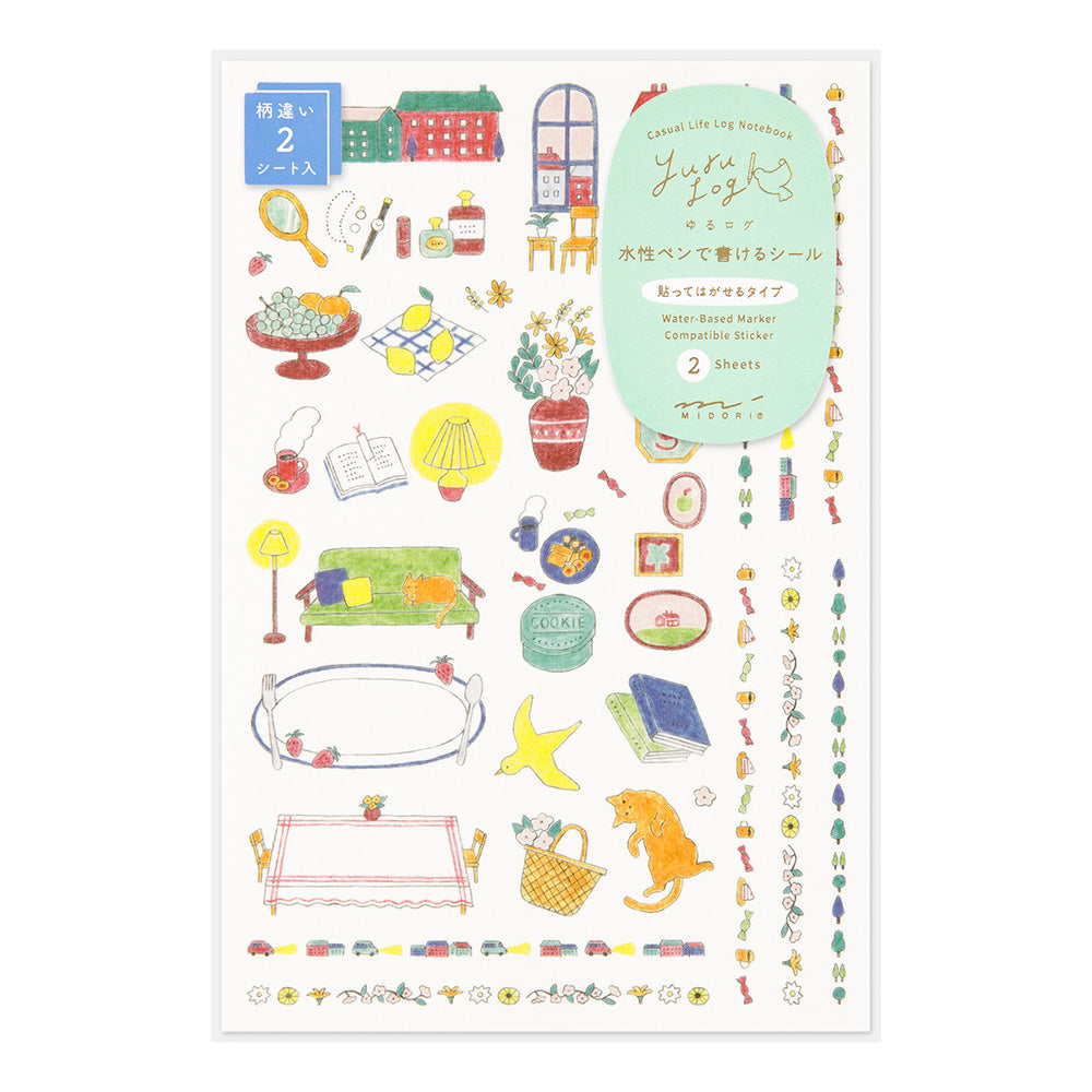 Midori Yuru Log Stickers - Daily Life