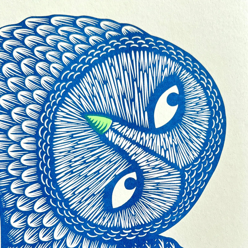 A Wing and a Prayer Owl A3 Art Print