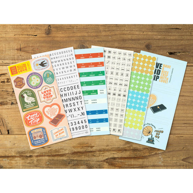 TRAVELER'S Notebook Refill: Customise Sticker Set for LOVE AND TRIP 2025 - Pre-Order