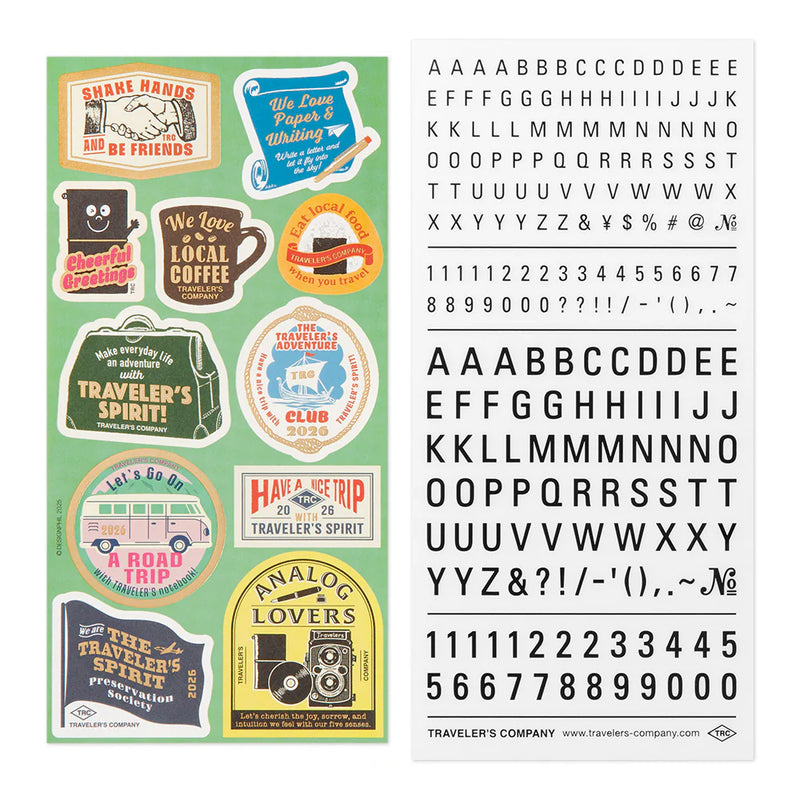 TRAVELER'S Notebook Refill: 2026 Customise Traveler's Spirit Sticker Set