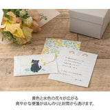 Midori Mini Letter Paper & Envelopes - Cats and Flowers