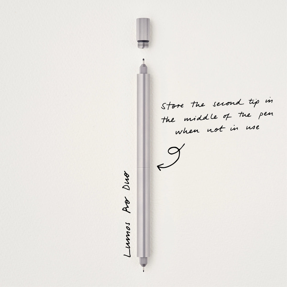 Tom's Studio The Lumos Pro Duo Refillable Multi-Tip Pen Titanium