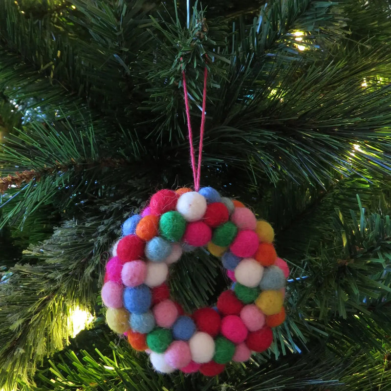 Mini Bauble Wreath Christmas Tree Hanging Decoration