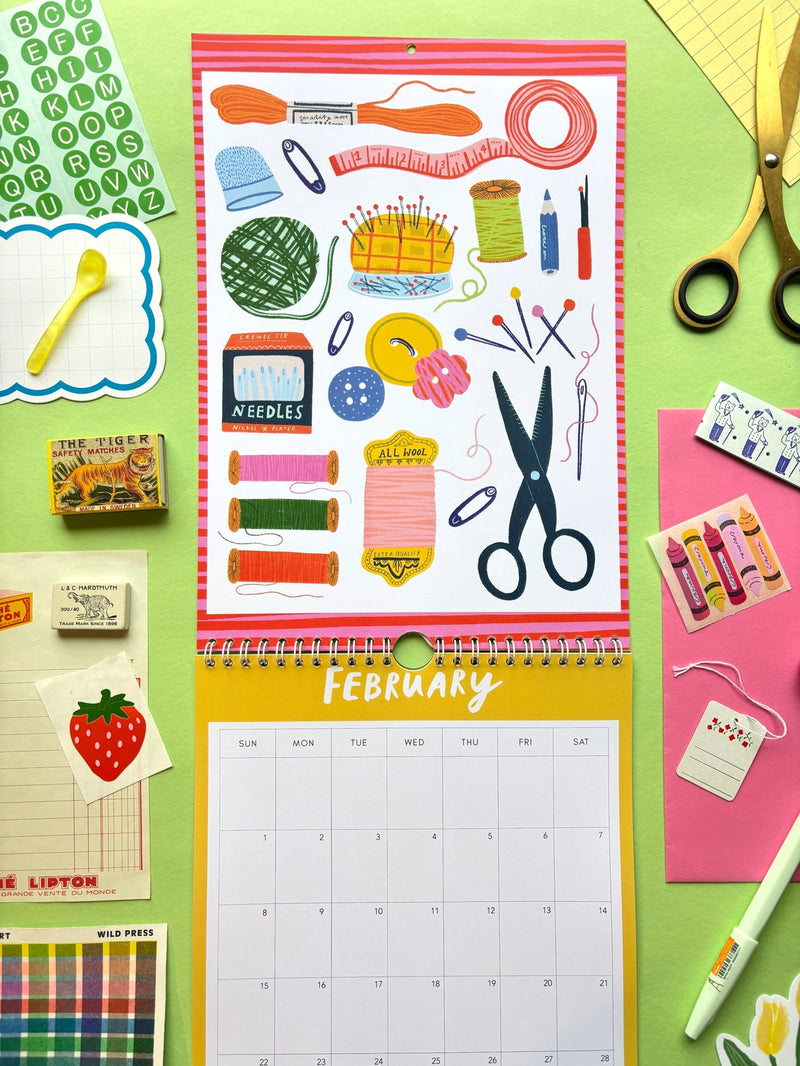 Kerrie Illustrates 2026 Random Things A4 Calendar