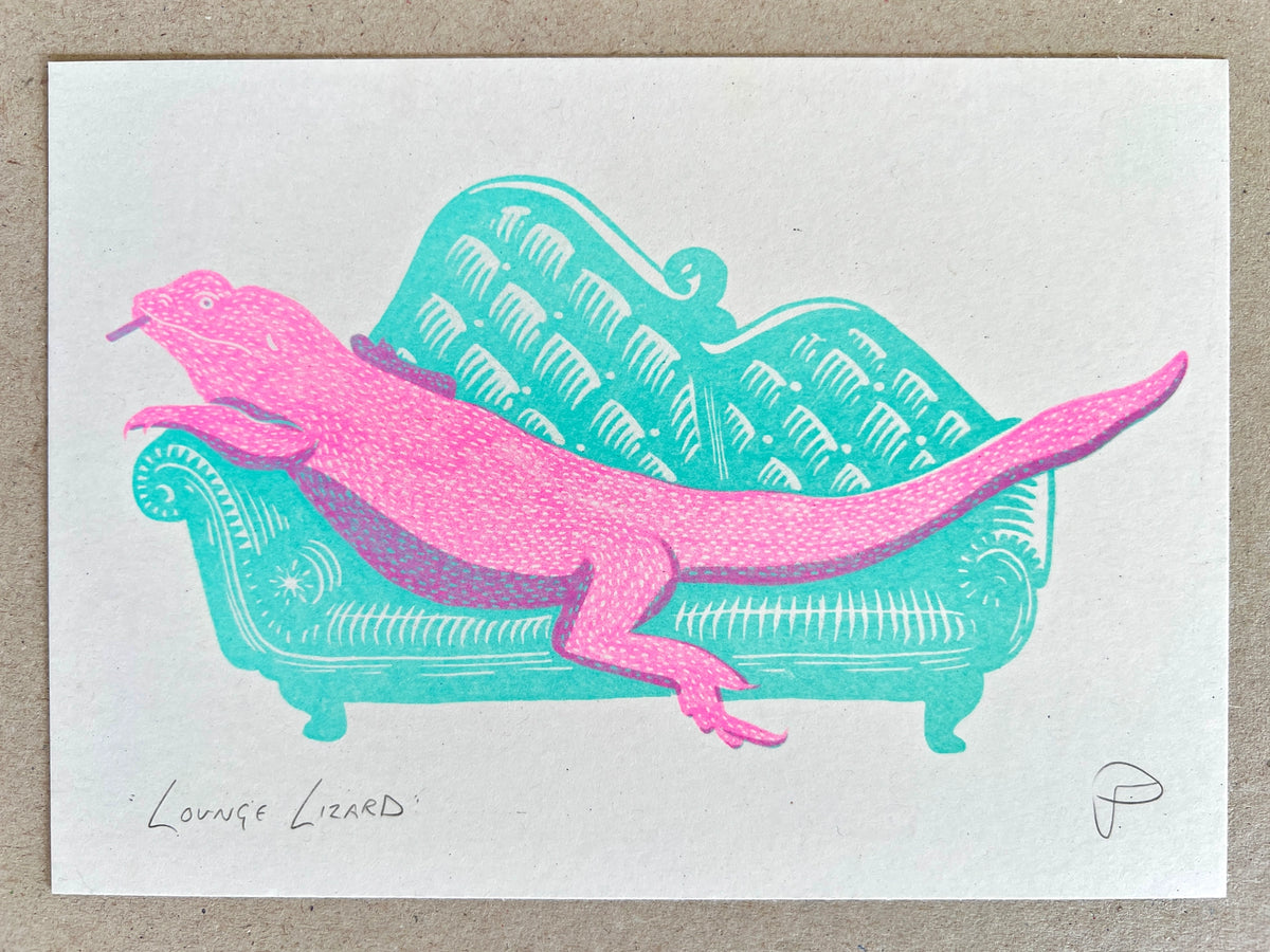 "Lounge Lizard" A5 Art Print