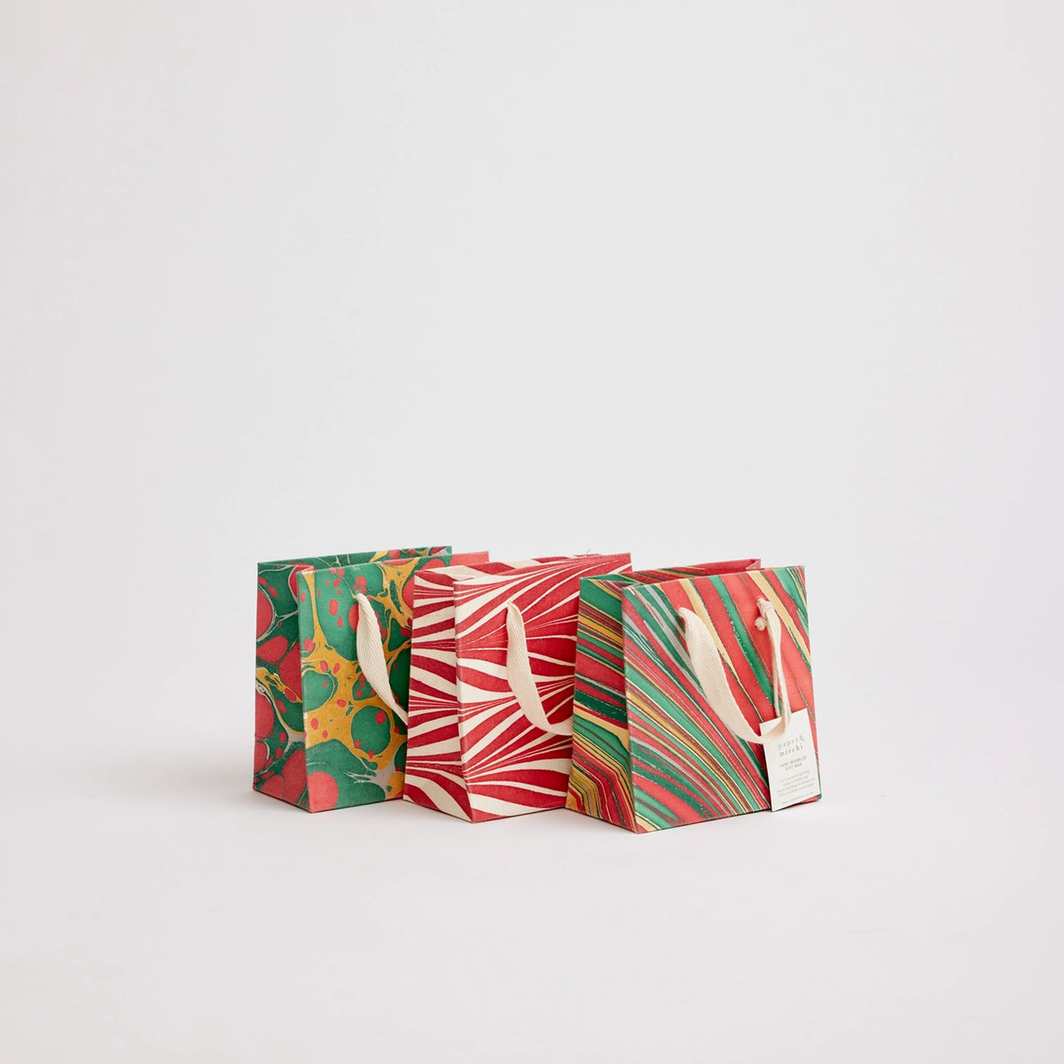 Hand Marbled Glitz Small Gift Bag