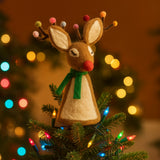 Sassy Rudolph Christmas Tree Topper Decoration