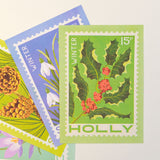 Holly Stamp - A5 Risograph Print