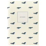 Blue Whale Print A5 Notebook