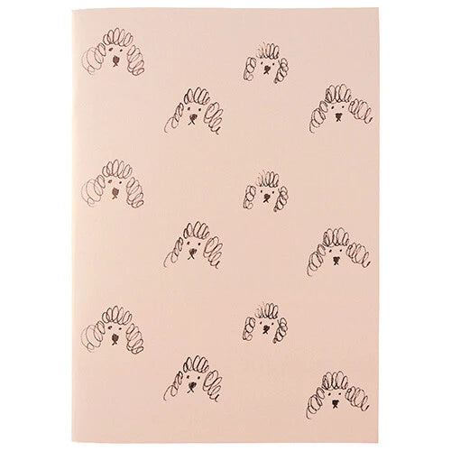 Pink Poodle Print A5 Notebook