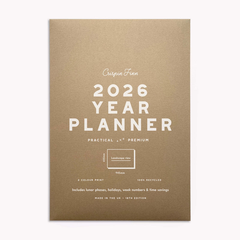 Crispin Finn 2026 Year Wall Planner - Landscape View