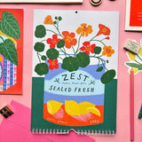 Kerrie Illustrates 2026 Plants in Tins A4 Calendar
