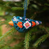 East End Press Teal Bird Bauble