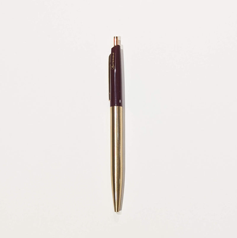 Anterique BP2 Brass 0.5mm Ballpoint Pen Maroon Red