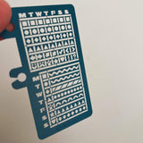 Delfonics Rollbahn Calendar Stencil Bookmarks