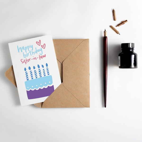 Happy Birthday Sister-In-Law Letterpress Card