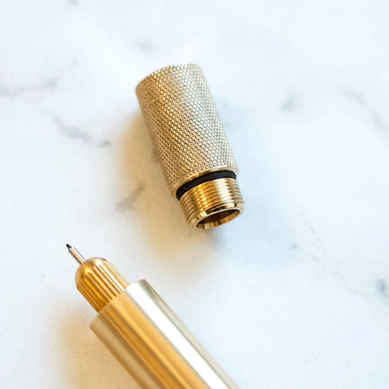 Tom's Studio The Lumos Pro Single Refillable Multi-Tip Pen Brass