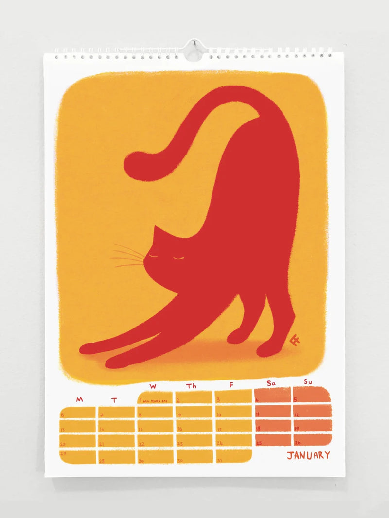 Jade Fisher - Cats in Colour - 2025 A3 Wall Calendar