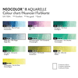Caran d'Ache Neocolor II Aquarelle Wax Pastels Tin Set of 10  - 50 Years Special Edition -Lush Set