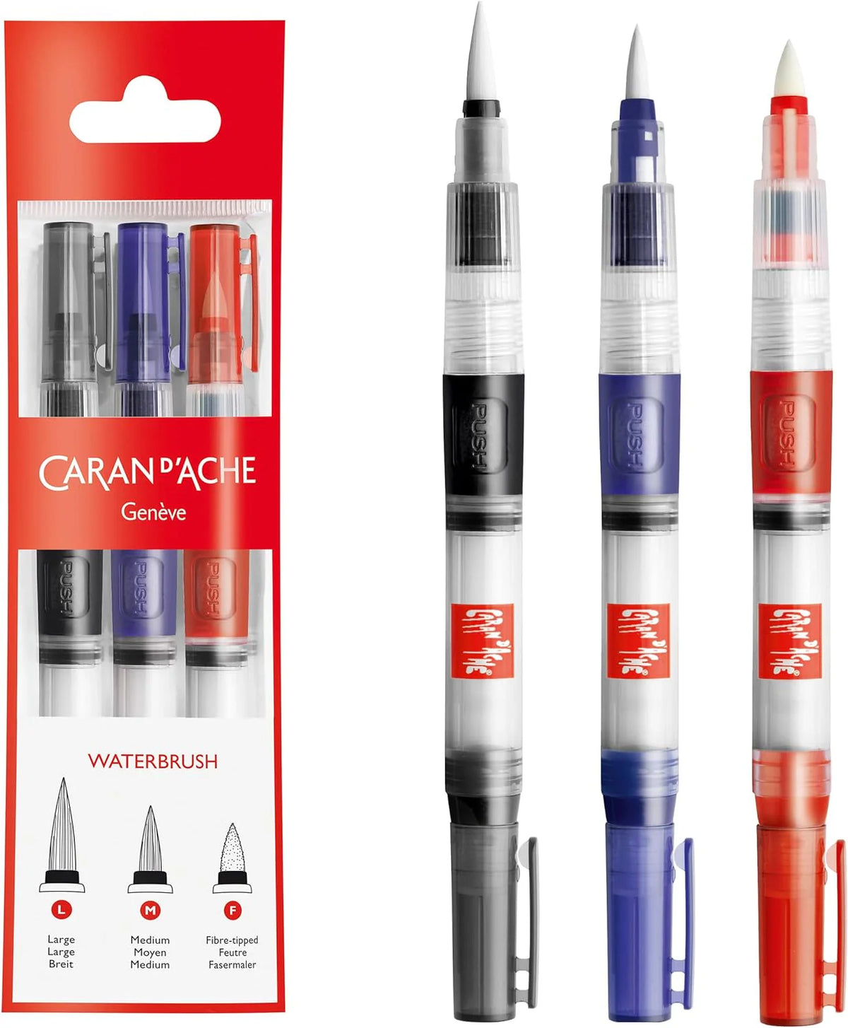 Caran d'Ache Water Brushes Set of 3