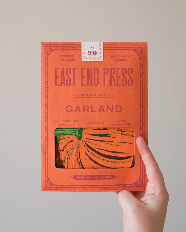 East End Press Pumpkin Sewn Garland