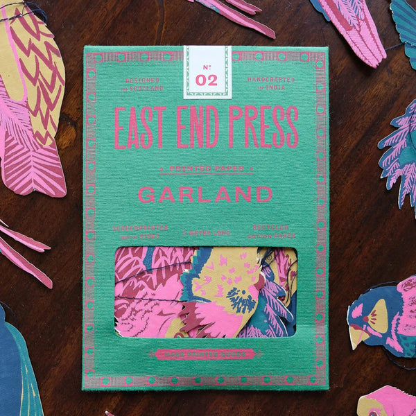 East End Press Tropical Birds Sewn Garland