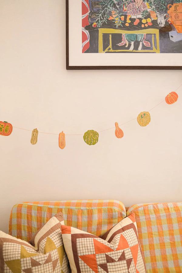 East End Press Pumpkin Sewn Garland