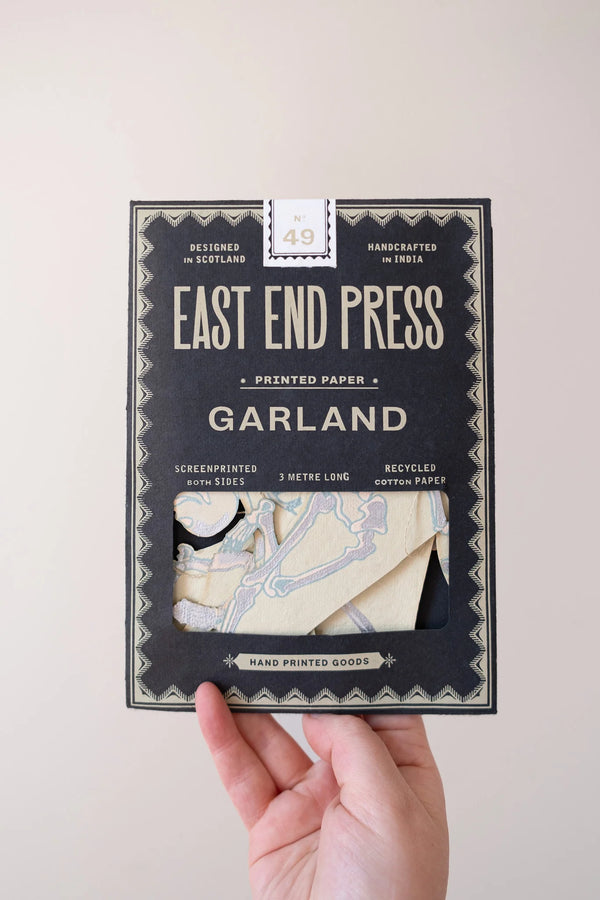 East End Press Dancing Skeletons Sewn Garland