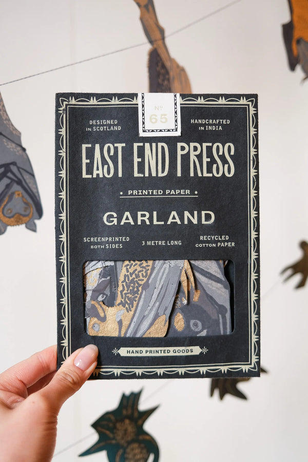 East End Press Bats Sewn Garland