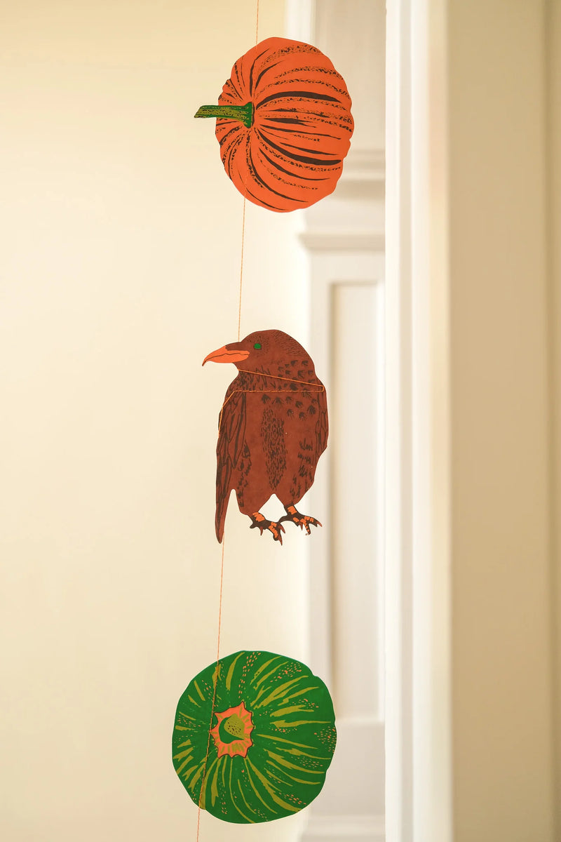 East End Press Pumpkin Sewn Garland