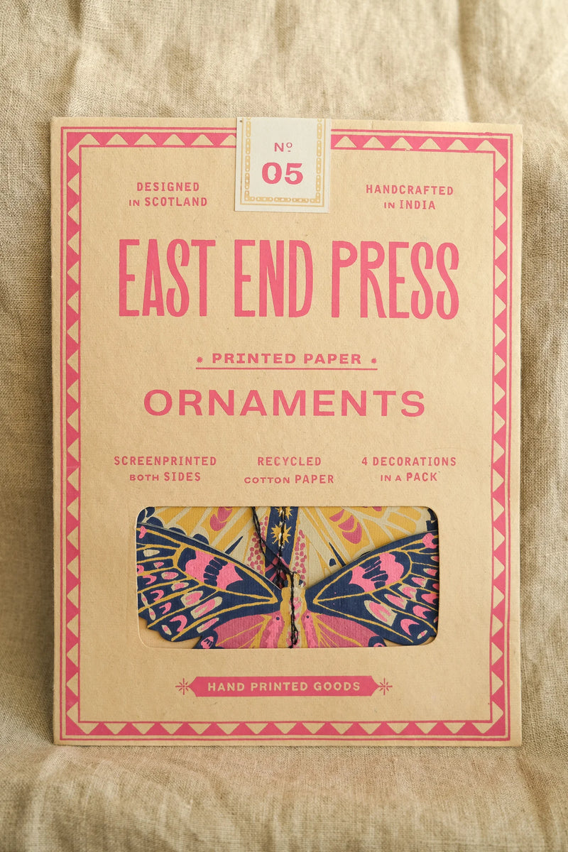 East End Press Butterflies Paper Ornaments