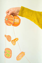 East End Press Pumpkin Sewn Garland