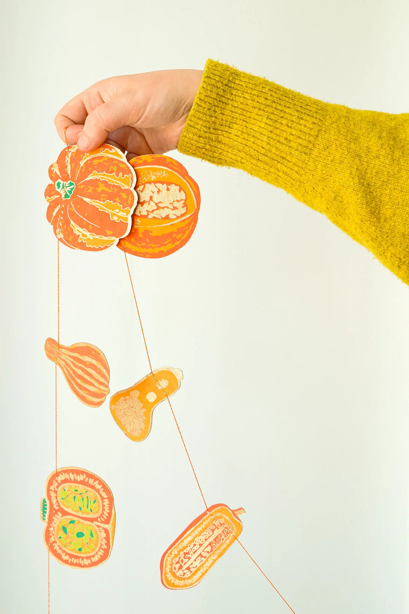 East End Press Pumpkin Sewn Garland