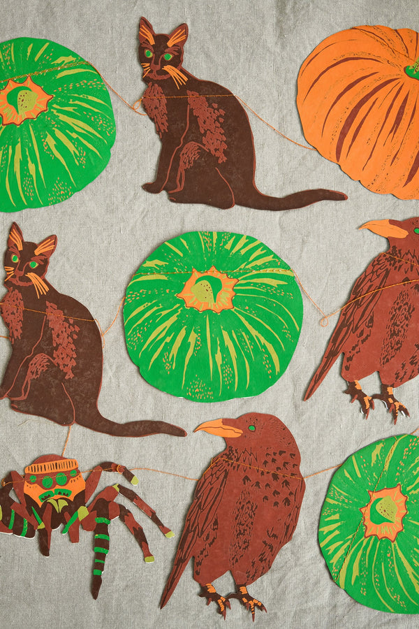 East End Press Pumpkin Sewn Garland