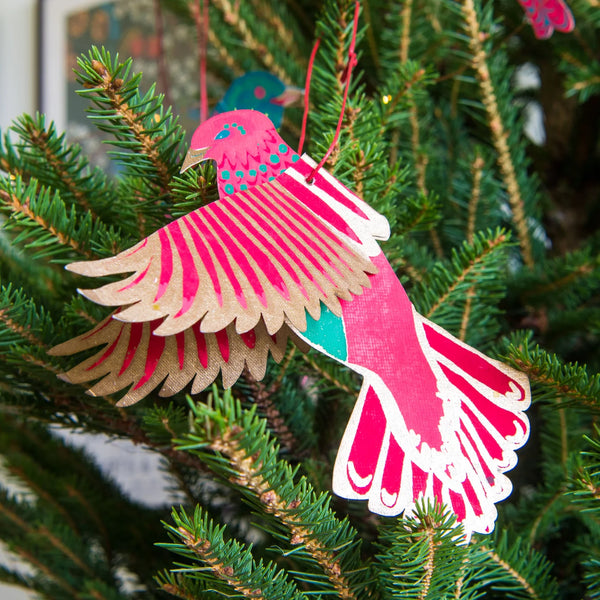 East End Press Party Birds Paper Ornaments