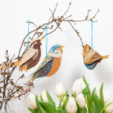 East End Press British Birds Paper Ornaments