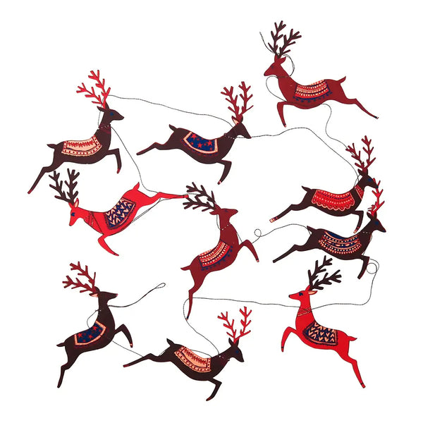 East End Press Christmas Reindeer Garland
