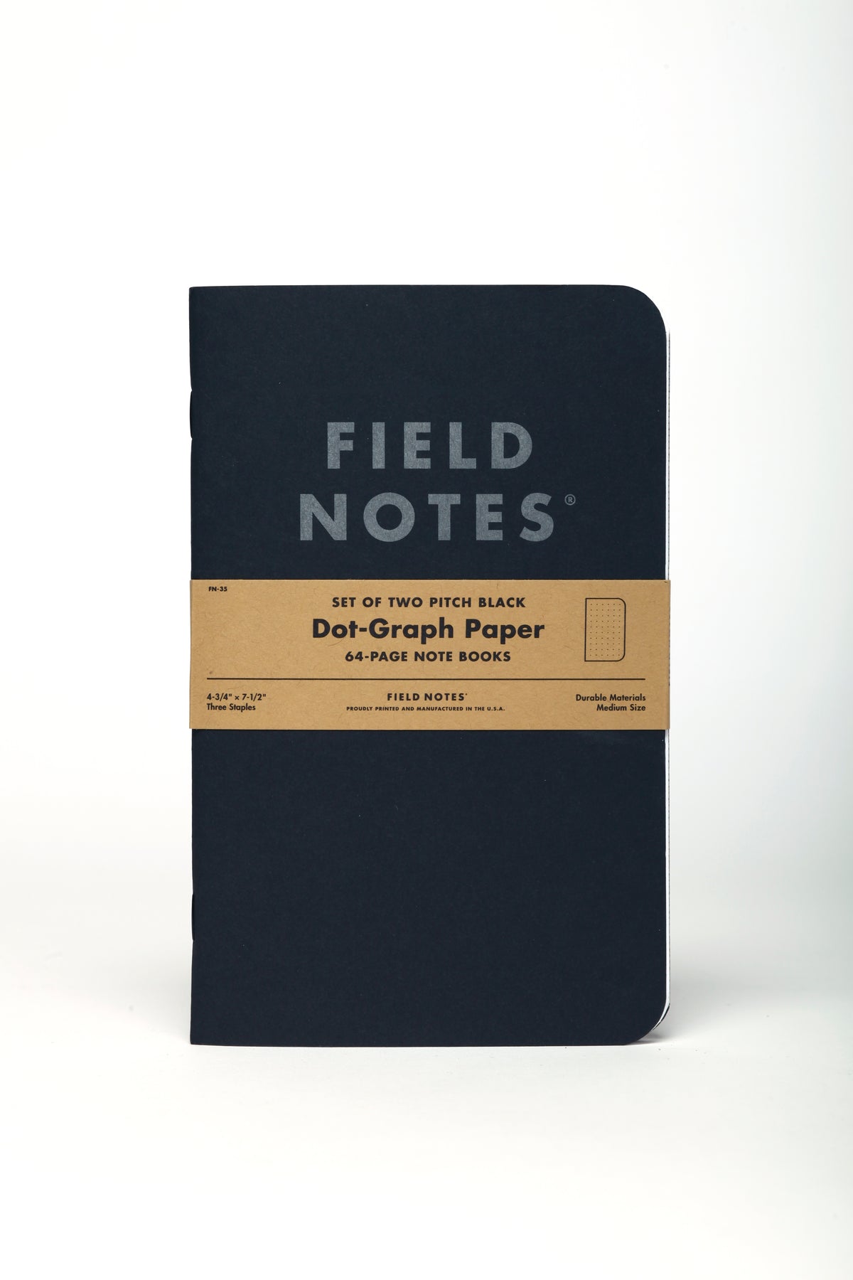 Field Notes Pitch Black Large Notebooks - 2 Pack