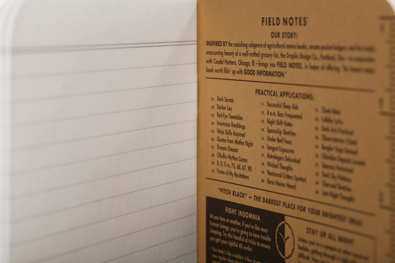 Field Notes Pitch Black Pocket Notebooks - 3 Pack, £15.95