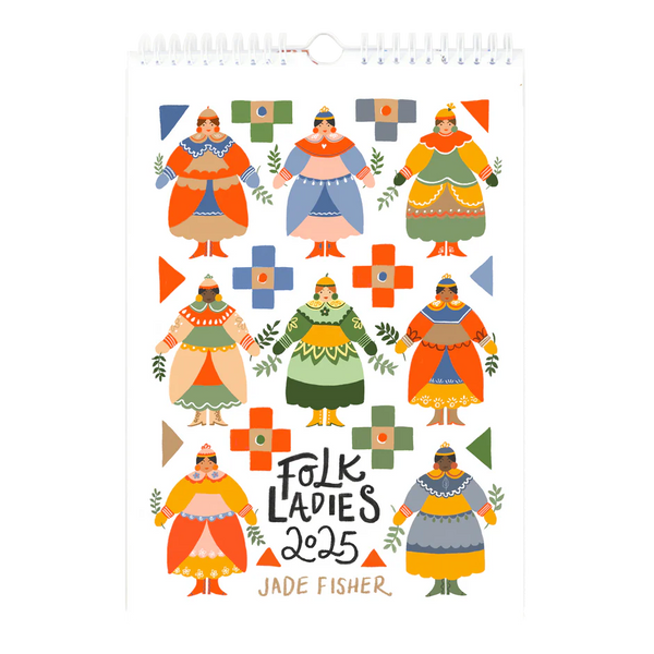 Jade Fisher - Folk Ladies - 2025 A3 Wall Calendar