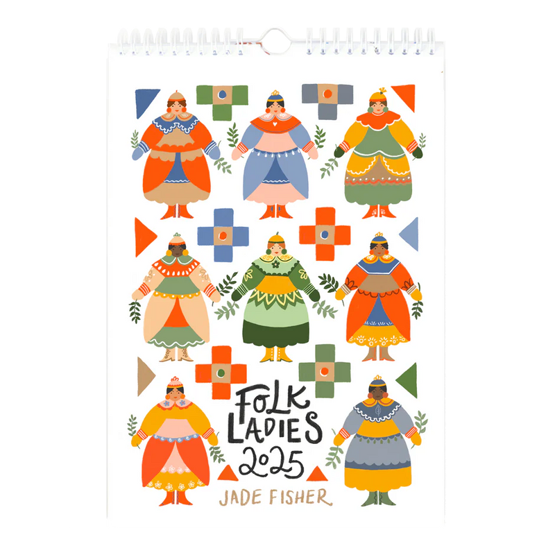 Jade Fisher - Folk Ladies - 2025 A3 Wall Calendar