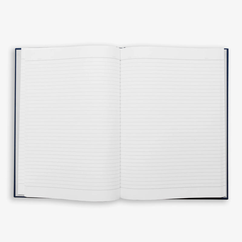 Kartotek Harcover A4 Clothbound Notebook Ruled Blue