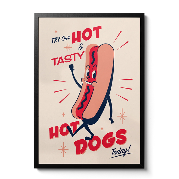 Snack Pack Hot Dog A3 Art Print