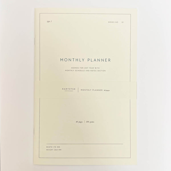 Kartotek Undated Monthly Planner B5