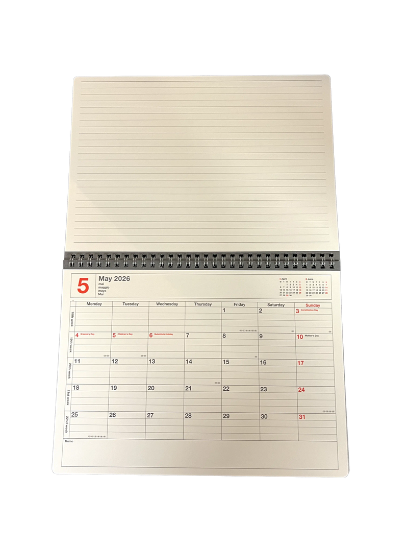 Mark's Tokyo Edge Notebook Calendar - Medium