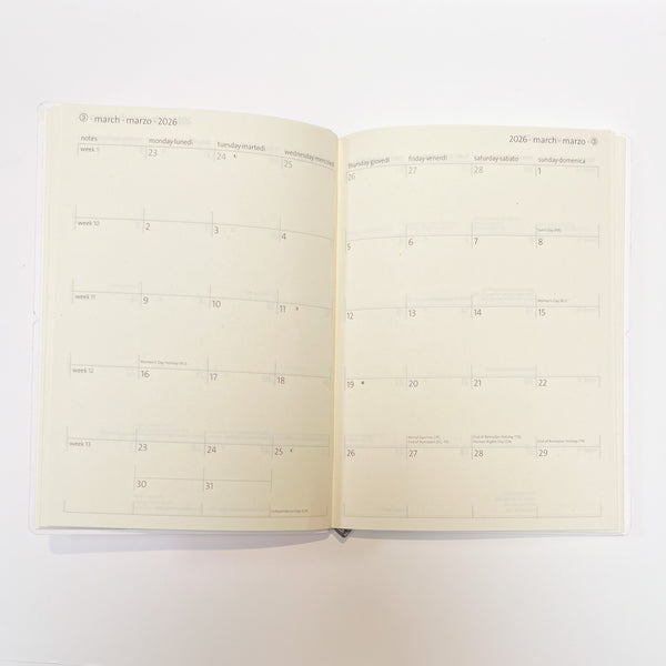 Ciak 2026 Weekly Diary B6 - Horizontal Layout