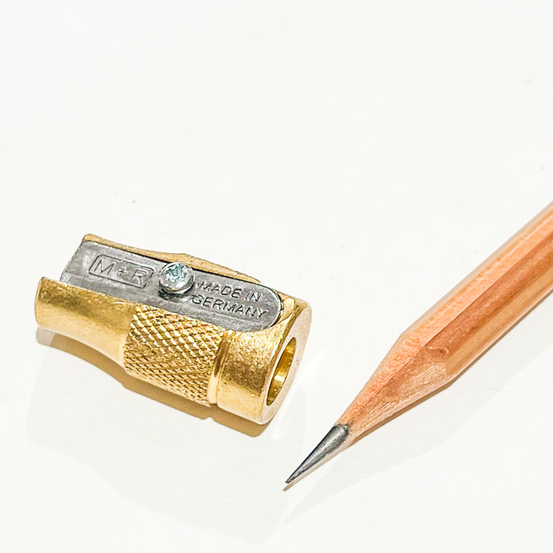 M+R Brass Pollux Brass Long Point Sharpener
